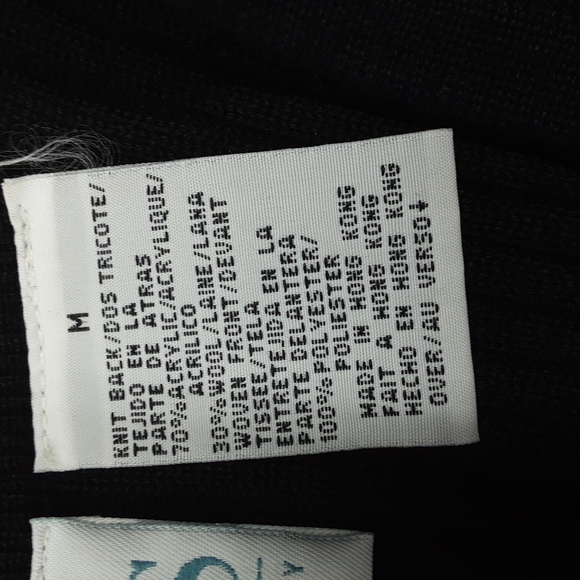 Liz Claiborne Russ Black Velvet Sweater Vest Woman's Medium - Picture 5 of 10